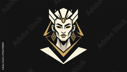 Stylized portrait of a noble figure