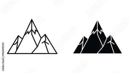 Contrast of traditional and modern mountain energy solutions illustration