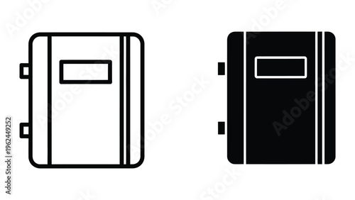 Contrasting visual styles of traditional and modern blackout school notebooks or binders