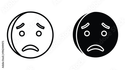 Contrasting sad faces with different background styles for visual expression study