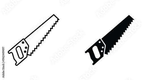 Comparison of a standard hand saw and a pruning saw for cutting tasks