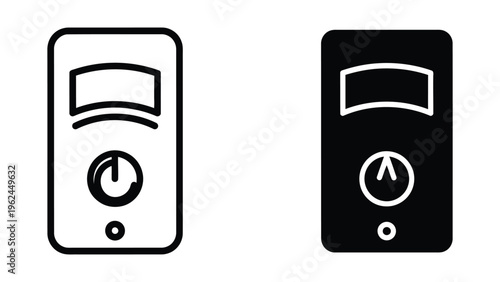 Comparison of an active and inactive anemometer device icons