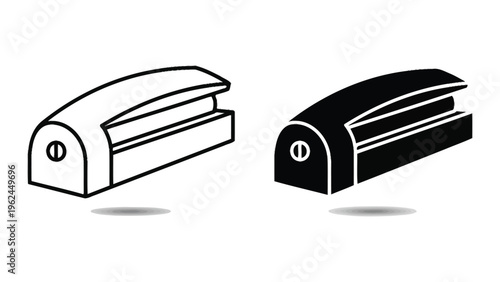 Comparison of a standard and a filled paper hole punch device
