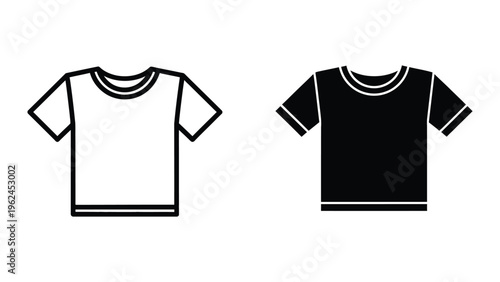 Comparison of a white t-shirt and a black t-shirt with red trim