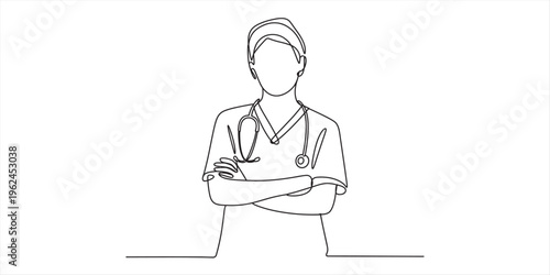 Confident healthcare professional with crossed arms