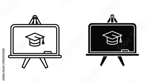 Contrast between traditional and modern presentation of graduation themes on screens