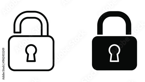 Contrast between an open and a closed padlock icon