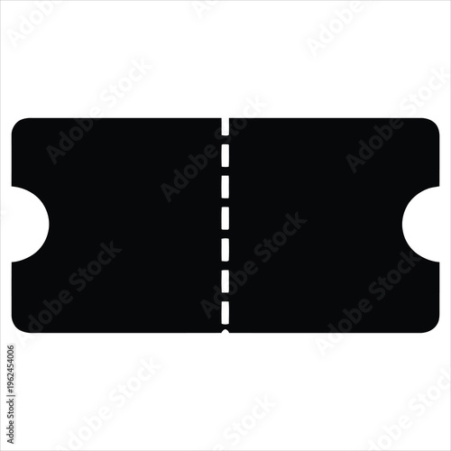 A black and white image of a ticket