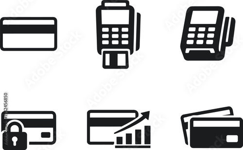 Payment and financial icons for e commerce and banking services