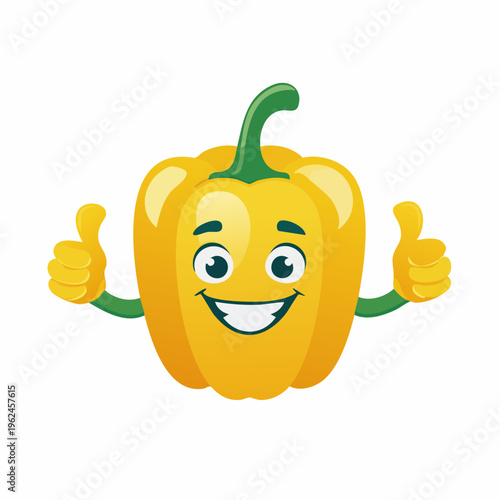 gelbe Paprikaschote, Daumen hoch