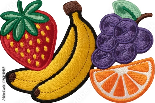 set of fruit patches icon