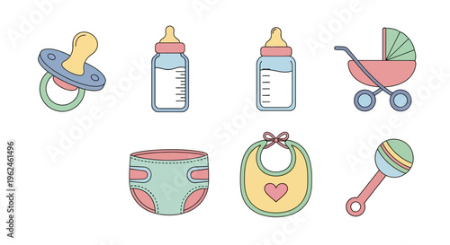 Baby items for newborn care.