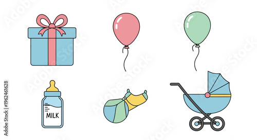 Baby stroller with blue canopy.