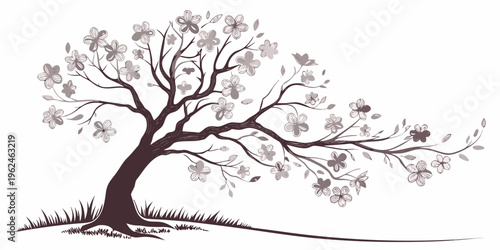 A tree with flowers on its branches