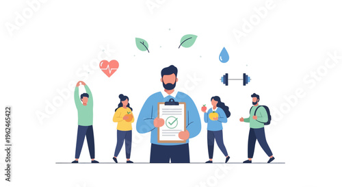 Wellness Coach Guiding Healthy Lifestyle: Fitness, Nutrition & Personalized Plans