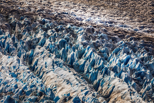 Blue Glacial Ice Formations of the Salmon Glacier in the Misty Fjords, Alaska