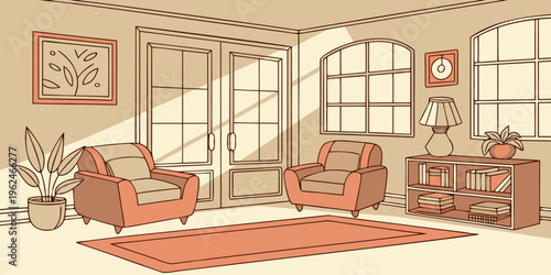 A cozy living room with a fireplace, sofa, and various decorative items