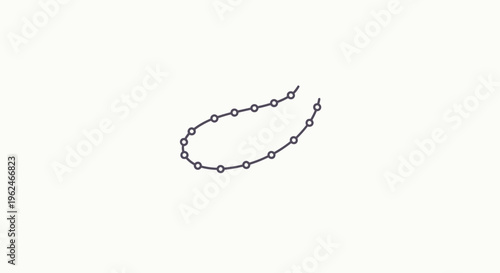 A delicate chain on a white background.