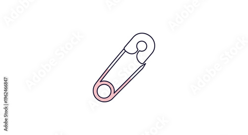 A simple red and blue safety pin.