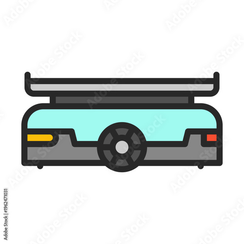Industrial Mobile Robot icon. AI robot sign. Automation, Control. Pictogram of industrial automation.