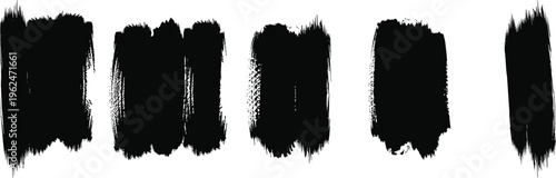 Black brush strokes on white background
