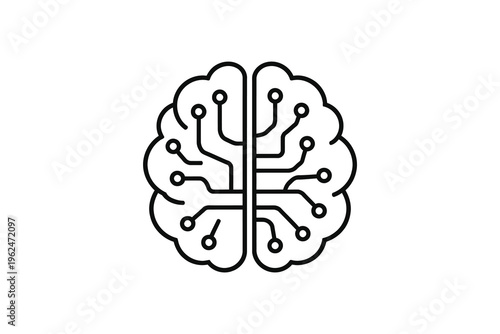 Brain infused with circuitry representing artificial intelligence and neuroscience fusion