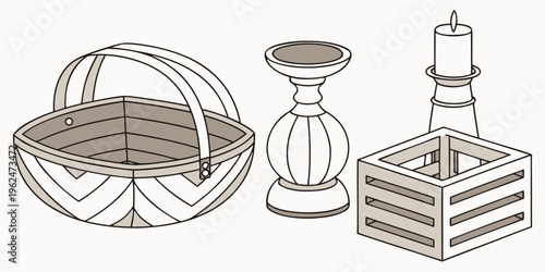 A collection of vintage and antique items on display