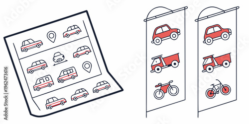 Assorted toy cars arranged in a variety of colorful packaging designs