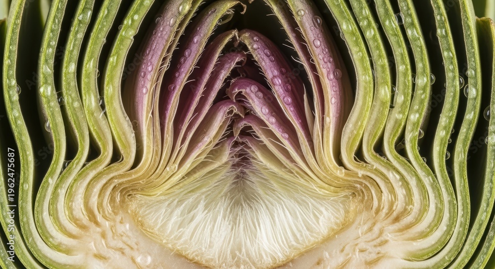 Fototapeta premium Fresh green lettuce leaf close-up macro.