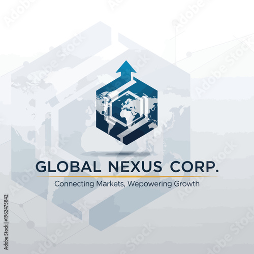 Global Nexus Corp Logo - Connecting Markets, Empowering Growth with a World Map.