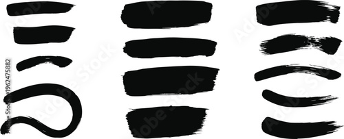 Brush stroke elements for graphic design