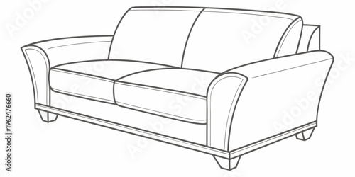 A spacious and inviting living room couch with a classic design and comfortable cushions.