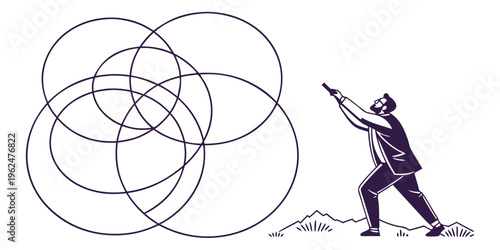 Baseball player throwing a pitch with overlapping circles representing motion
