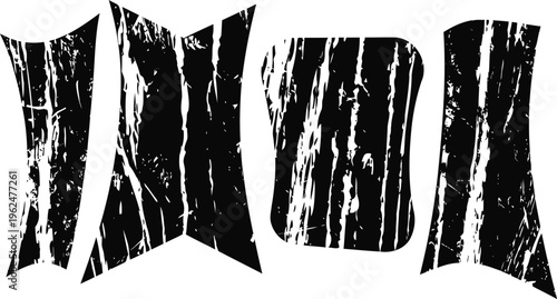 grunge bowtie design with distressed texture and worn vintage elements