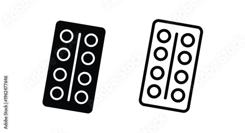 Two dominoes one filled and one outlined side by side