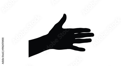 Silhouette of a hand making a grabbing or stopping gesture