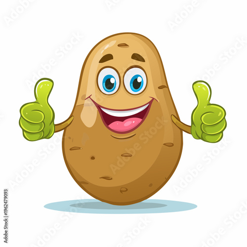 niedliche Kartoffel, Daumen hoch