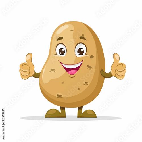 niedliche Kartoffel, Daumen hoch