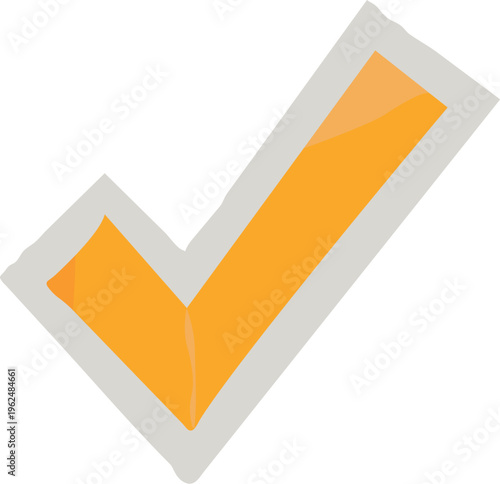 paper cut out check mark icon