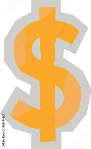 paper cut out dollar symbol