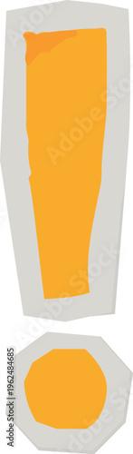 paper cut out exclamatory mark 