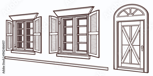 Three different types of windows with distinct designs and features