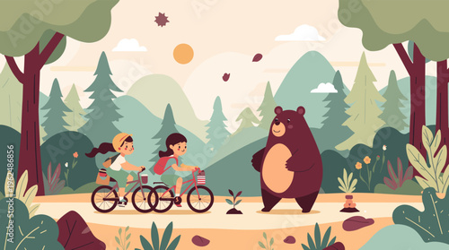 Vibrant abstract illustration of plant shapes in green, yellow, and red hues, evoking a sense of modern artistic expression.