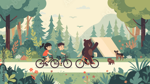 A stylized illustration of colorful leaves on a neutral background, evoking a sense of modern nature and simplicity.