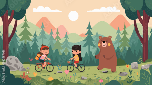 A calming illustration of green shapes and leaves, evoking a sense of serenity and connection to nature.