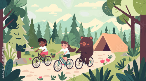 Vibrant illustration of tropical jungle foliage, evoking a sense of serenity and connection with nature.