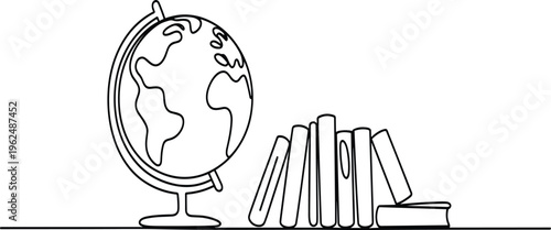 Black and white line of a human head profile with a lightbulb inside line human head profile view de