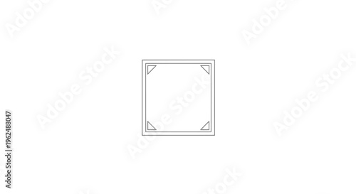 A simple line drawing of a square frame.
