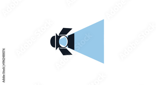 Graphic representation of a spotlight beam.