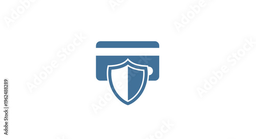 Secure payment card icon with shield.